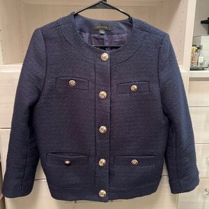 Ann Taylor Button Trim Cropper Tweed Jacket - Size 2 (runs large)